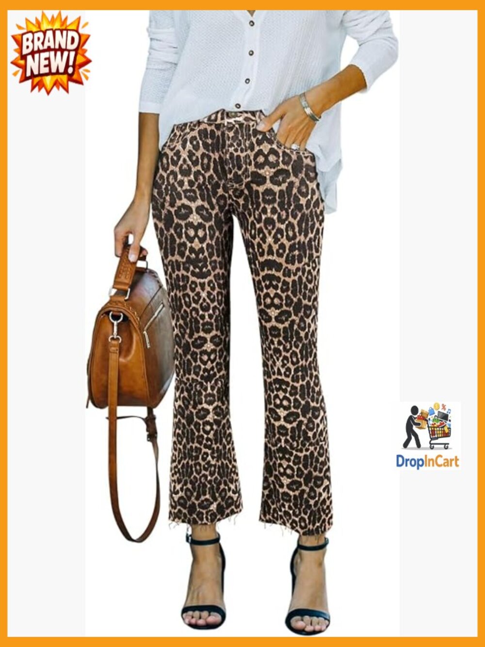 Flare Jeans for Women Cropped Stretchy Mid Rise Bell Bottom Raw Hem Denim Pants
